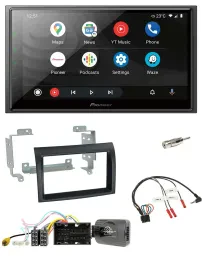 Автомагнитола Pioneer 2DIN, USB, DAB, Bluetooth, совместима с кнопками на руле, для Citroen Jumper (с 2014), черная