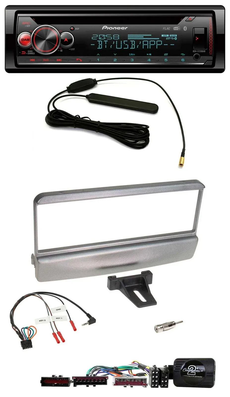 Pioneer USB DAB Lenkrad Bluetooth CD Autoradio für Ford Escort Focus silber