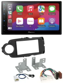 Pioneer DAB USB MP3 Bluetooth 2DIN Autoradio für Toyota Yaris 11-20 schwarz