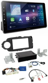 Автомагнитола для Toyota Yaris Pioneer Bluetooth, USB, DAB, черная