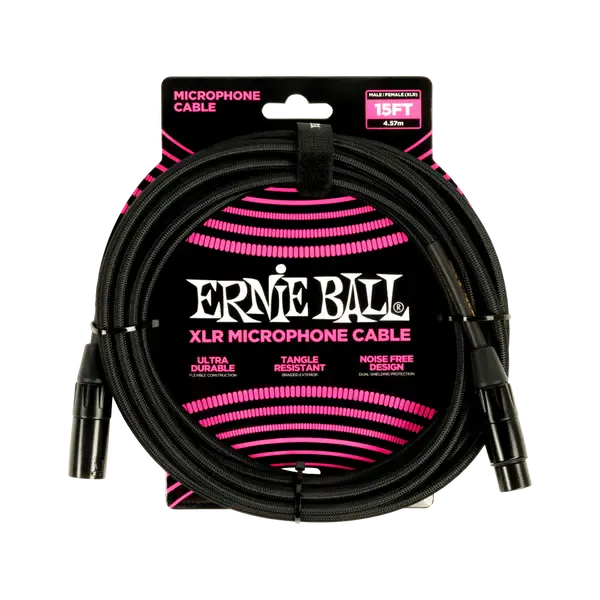 Микрофонный кабель Ernie Ball 6391 XLR-XLR 4.5 метра