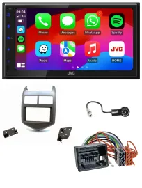 JVC Bluetooth 2DIN MP3 DAB USB Autoradio für Chevrolet Aveo Sonic ab 2011 dunkel