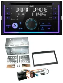 Автомагнитола для Peugeot Expert/207/307/Partner JVC 2-DIN DAB Bluetooth CD USB MP3