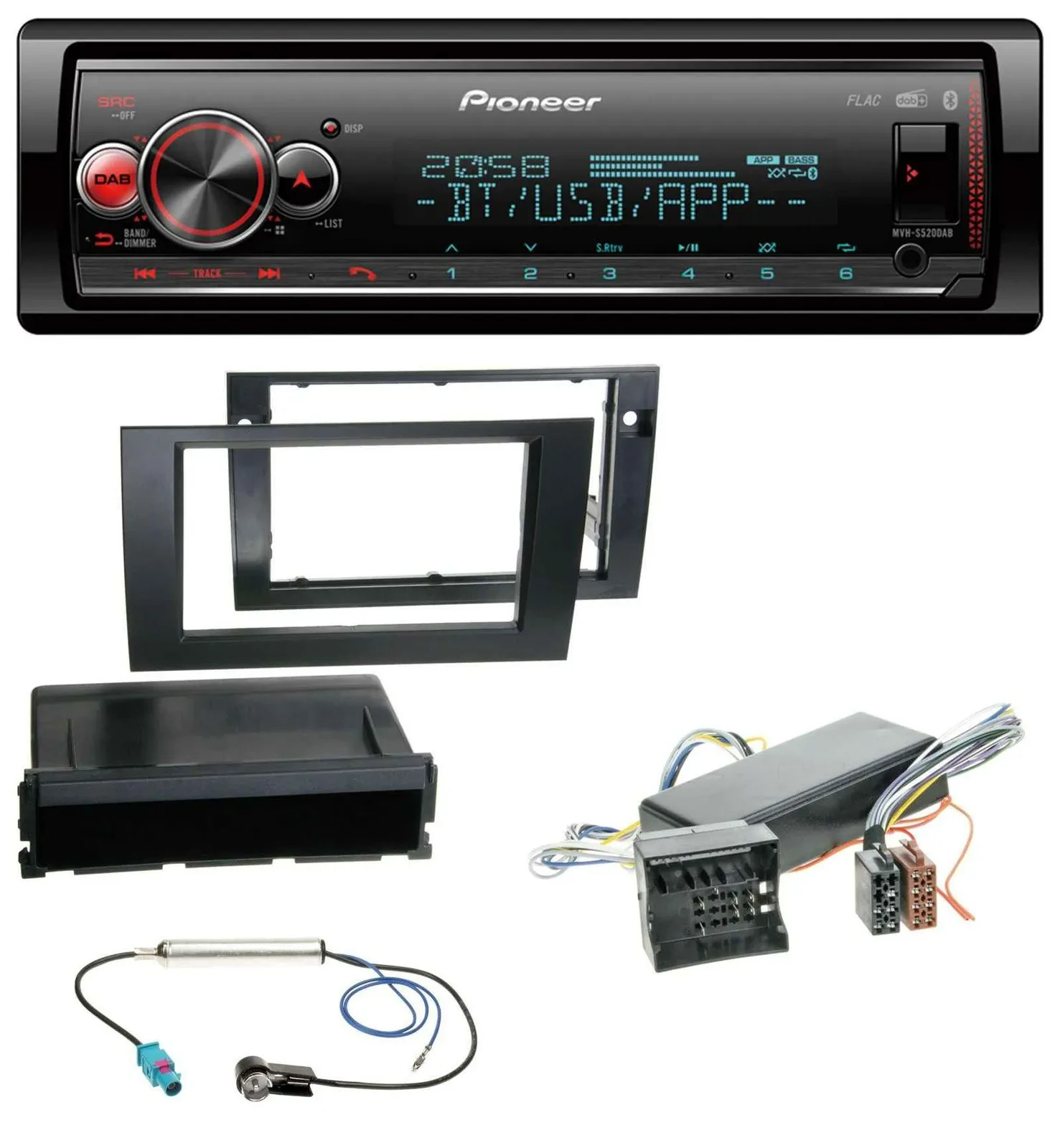 Pioneer Bluetooth USB MP3 DAB Autoradio für Audi A4 99-01 B5 Symphony Bose Aktiv