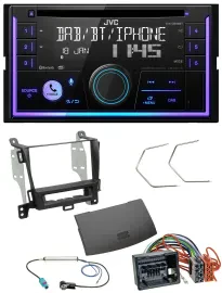 JVC MP3 USB 2DIN DAB Bluetooth CD Autoradio für Opel Zafira ab 12 jet black