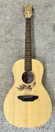 Luna WL Bamboo Parlor E Woodland Series Satin Finish Acoustic/Electric Guitar