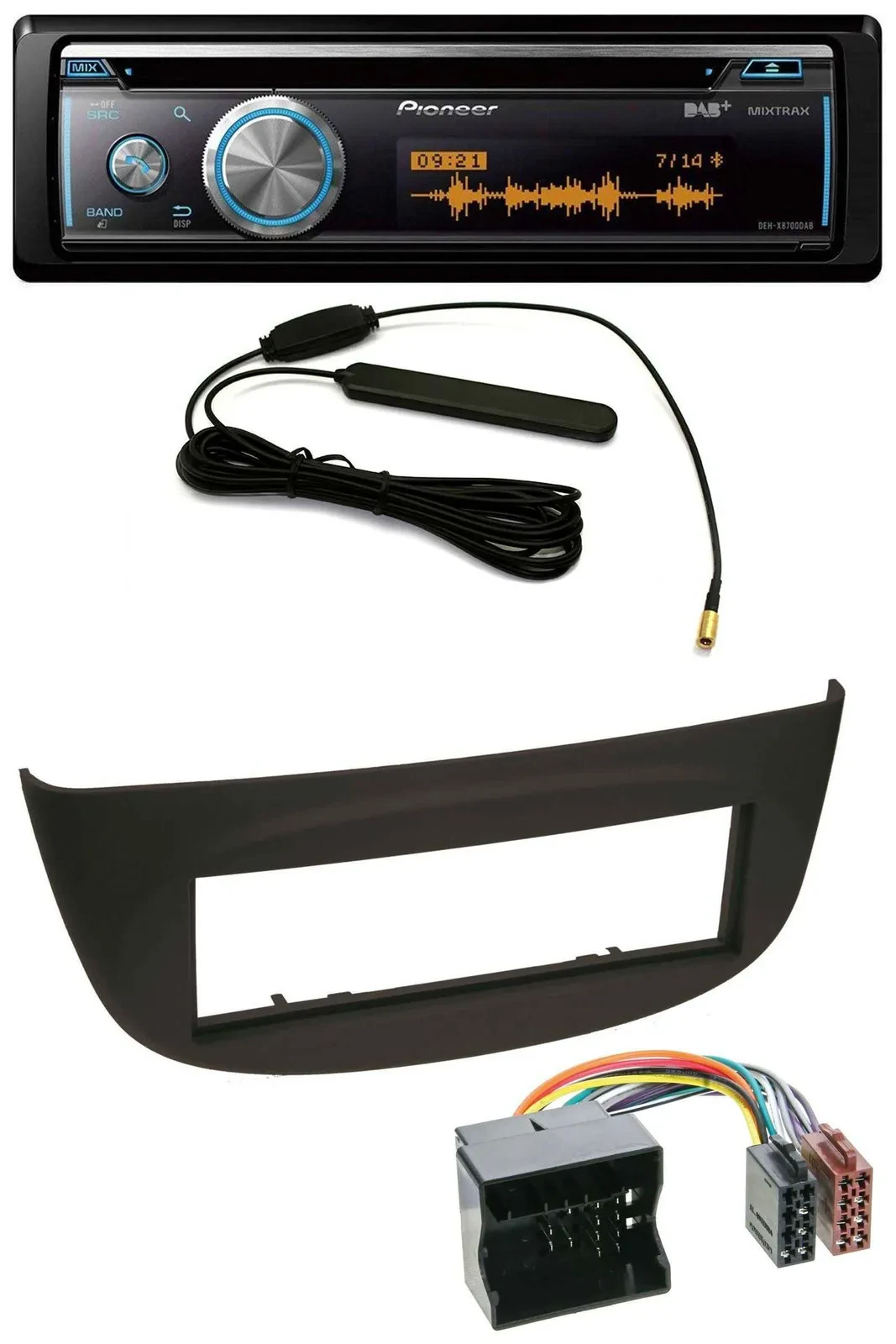 Pioneer CD USB Bluetooth DAB MP3 Autoradio für Renault Twingo (07-14) schwarz