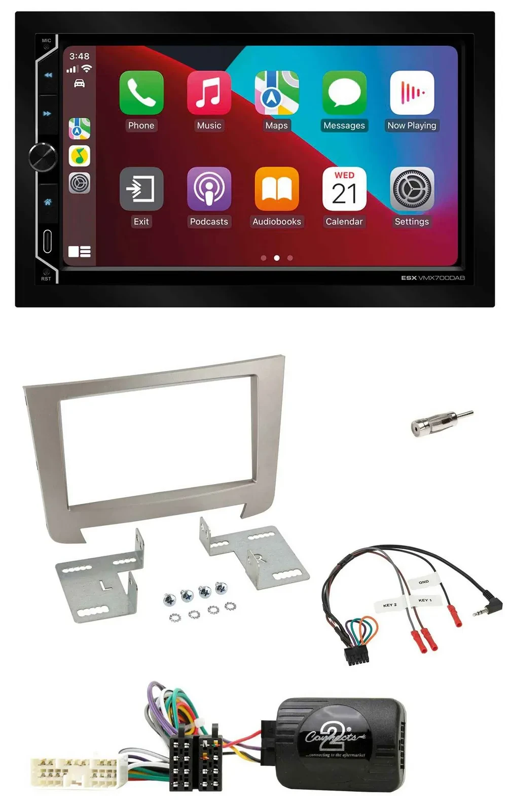 ESX 2DIN DAB USB Lenkrad Bluetooth Autoradio für SSangYong Rexton ab 2013
