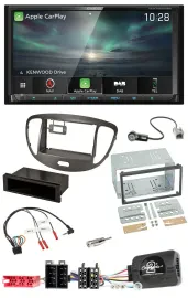 Kenwood Bluetooth USB 2DIN Lenkrad TMC DAB Navigation für Hyundai i10 2009-13 du