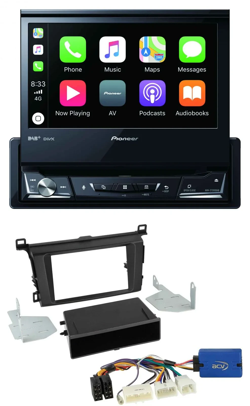 Автомагнитола для Toyota RAV-4 (с 2013) Pioneer DVD, Bluetooth, DAB, USB, MP3