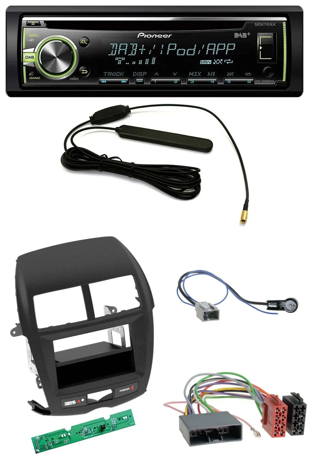 Pioneer MP3 USB CD DAB AUX Autoradio für Mitsubishi ASX (2010-2014)