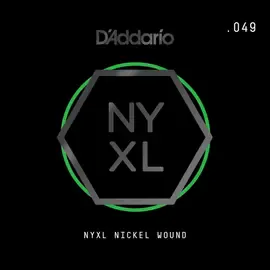 Струна одиночная D'Addario NYNW049 NYXL Nickel Wound Single 049