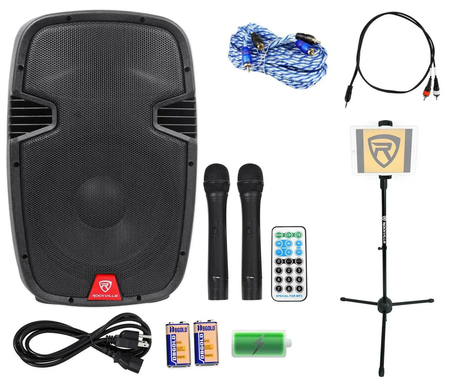 Активная акустическая система Rockville RAM12BT Black с аксессуарами