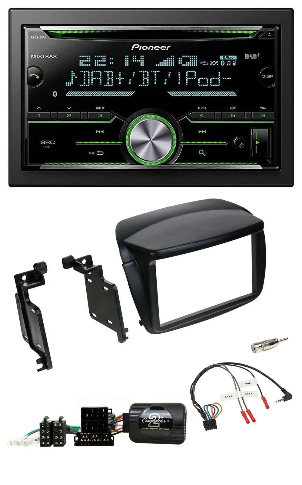 Автомагнитола Pioneer 2DIN CD USB Bluetooth DAB для Fiat Doblo (с 2010), Opel