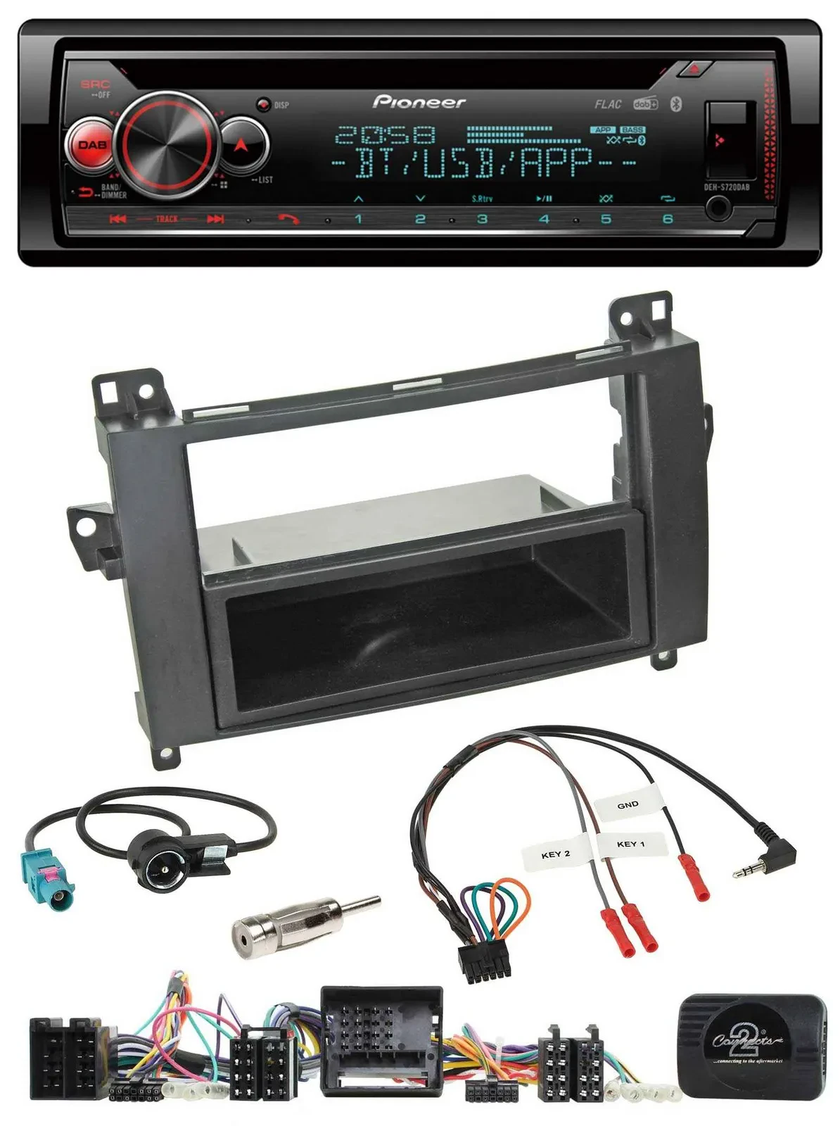 Pioneer Lenkrad DAB CD Bluetooth USB Autoradio für Mercedes Vito Viano W639 Audi