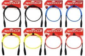 Микрофонный кабель Rockville RCXFM3P Multicolor 0.9 м (8 штук)