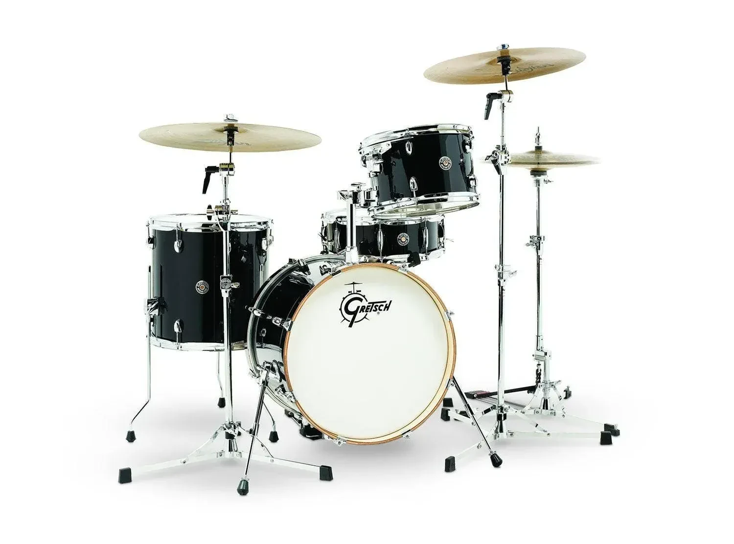 4-Piece Catalina Club Drum Shell Pack, Piano Black