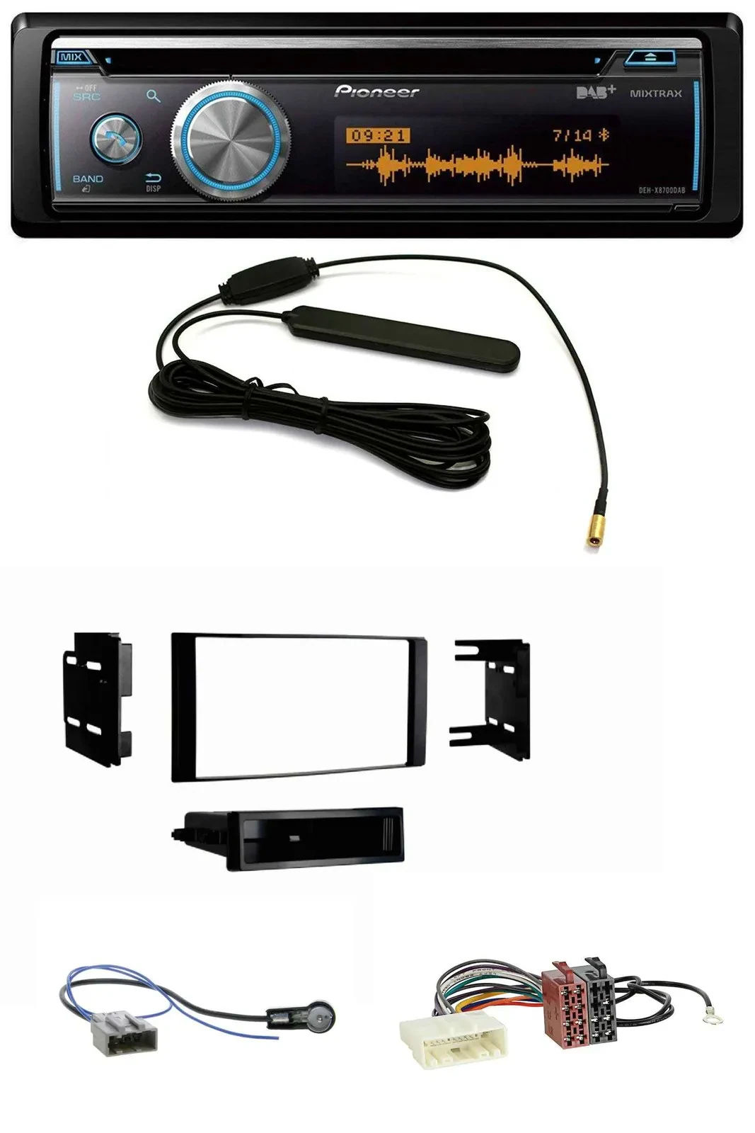 Pioneer CD USB Bluetooth DAB MP3 Autoradio für Nissan Micra 2013-2017 schwarz ma