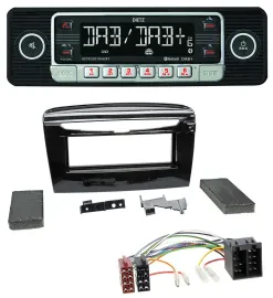 Dietz USB DAB MP3 Bluetooth Autoradio für Lancia Y ab 12 schwarz glänzend