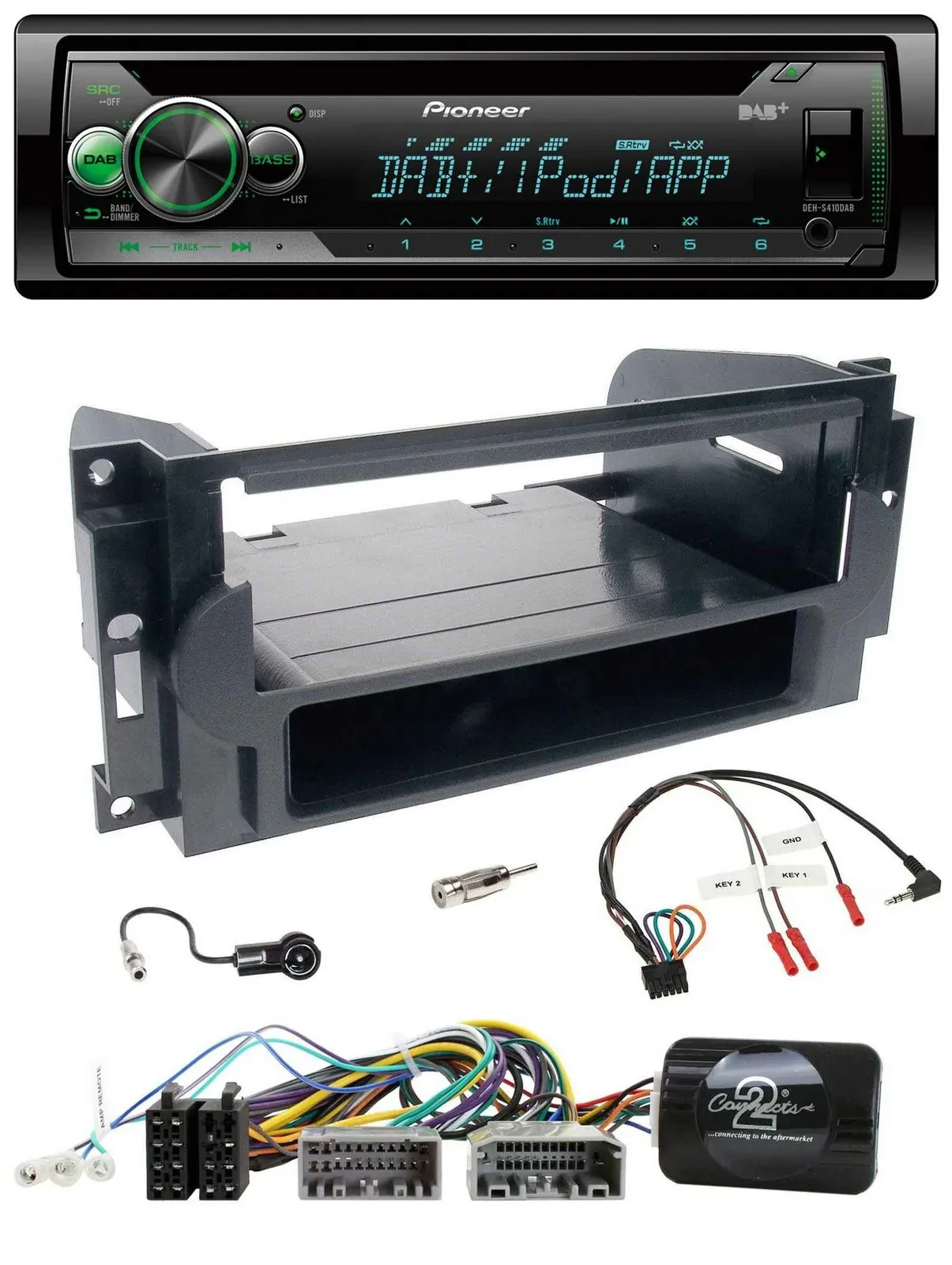 Автомагнитола для Dodge/Jeep Pioneer CD USB MP3 DAB с поддержкой управления на руле