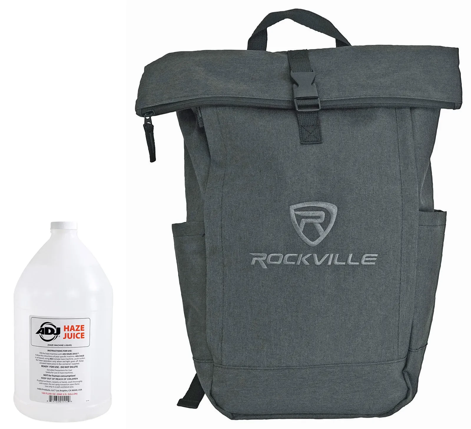 American DJ ADJ Haze Fluid Juice Liquid Gallon+Backpack