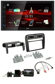 JVC USB Bluetooth Lenkrad DAB 2DIN Autoradio für Fiat Grande Punto 06-09 schwarz