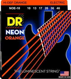Струны для электрогитары DR Strings NOE-10 Neon Orange 10-46