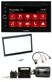 Blaupunkt 2DIN Lenkrad Bluetooth USB TMC DAB Navigation für Citroen C2 C3 Berlin