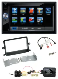 Автомагнитола для Mitsubishi L200 2006–2015 Blaupunkt 2DIN, навигация, Bluetooth, USB, SD, TMC, управление с руля