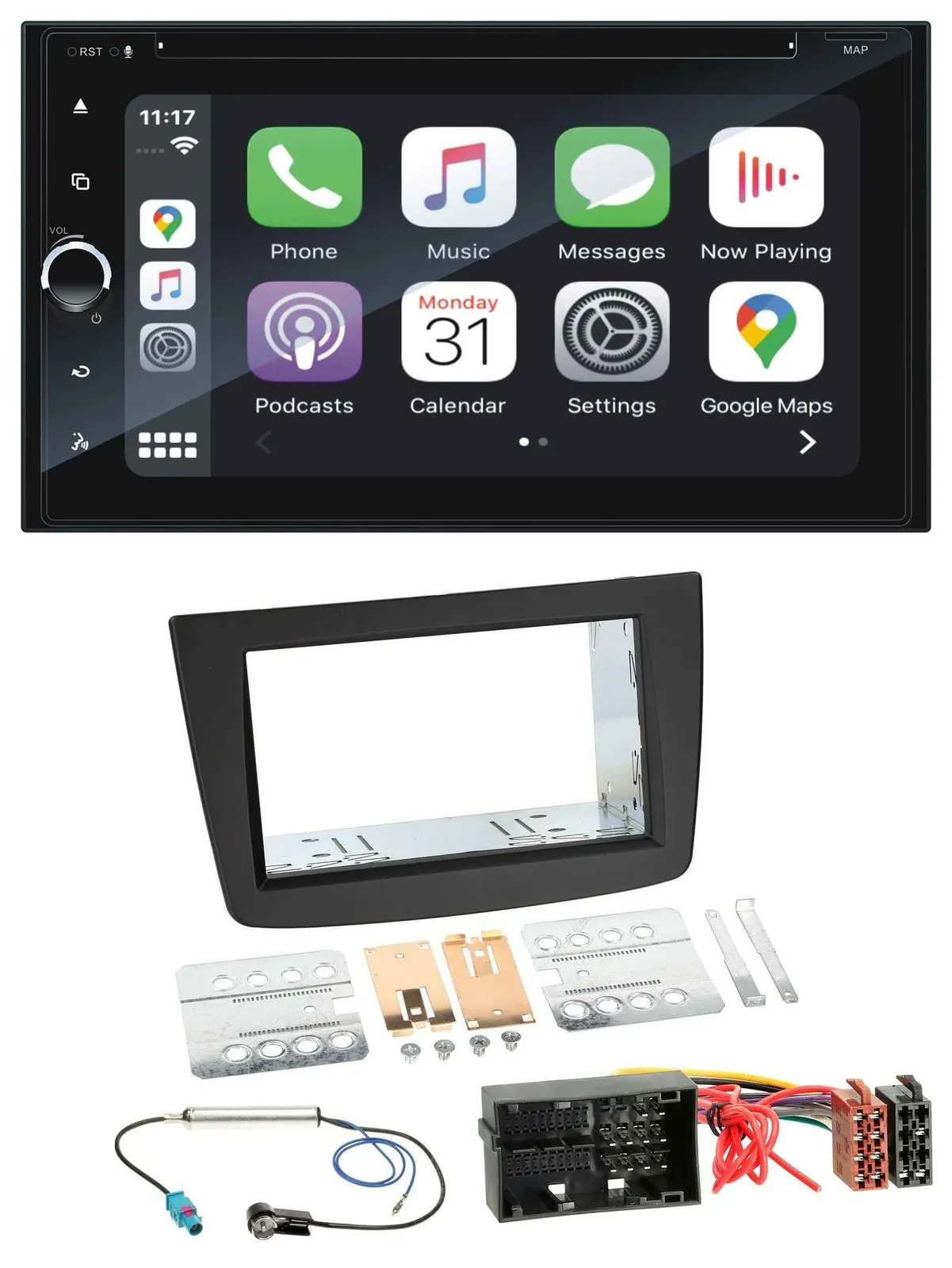 Автомагнитола для Alfa Romeo Mito 955 (с 2014) Blaupunkt 2 DIN, Bluetooth, DAB, USB, DVD, MP3