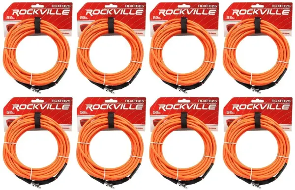 Коммутационный кабель Rockville RCXFB25O Orange 7.6 м (8 штук)