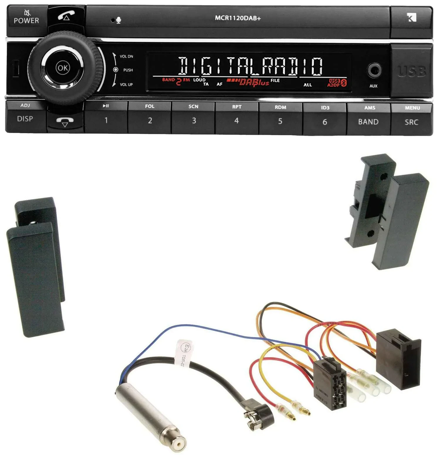 Автомагнитола для Seat Leon/Toledo (1998–2006) Kienzle Bluetooth, MP3, USB, DAB
