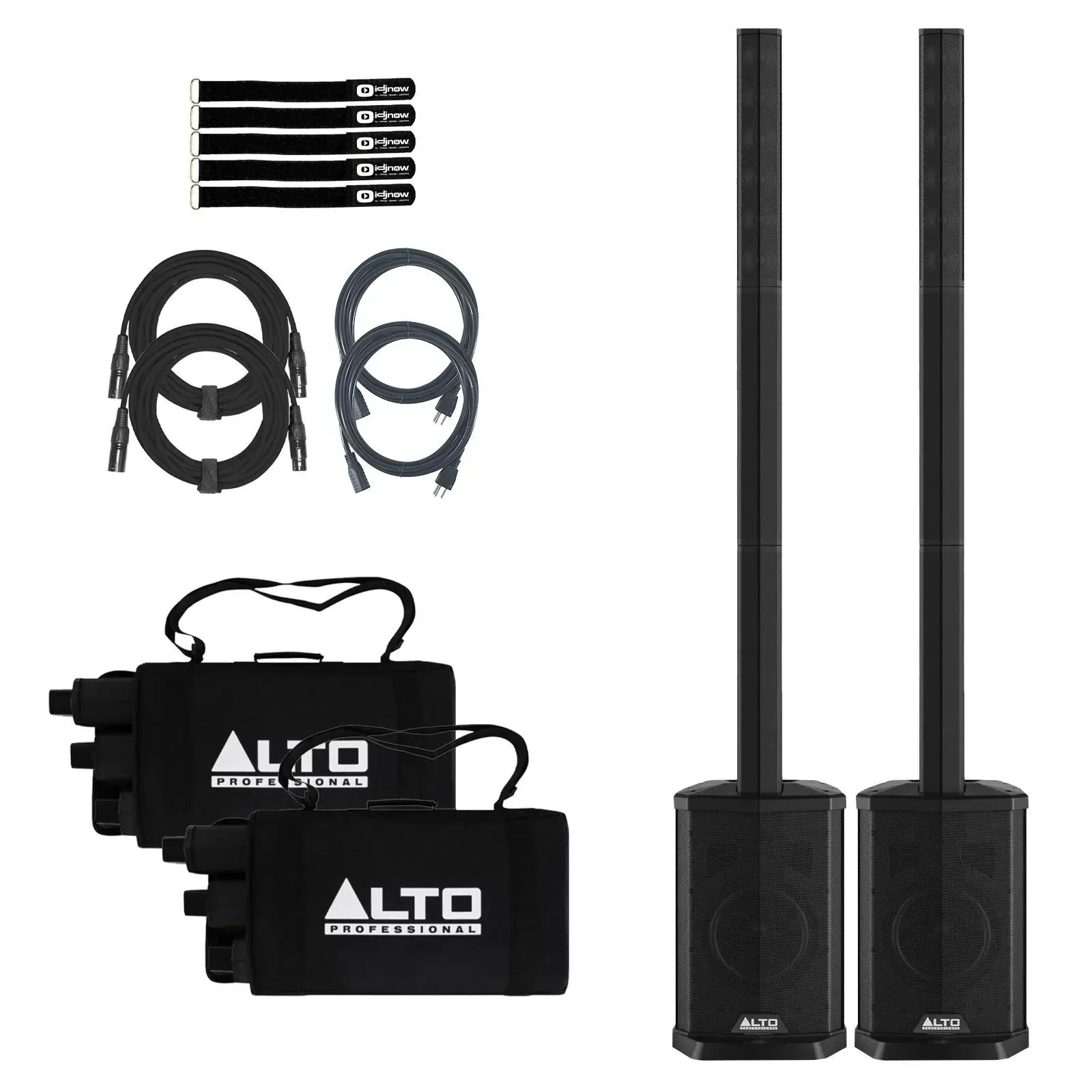 Alto Professional TS108C Portable Column Active Array DJ PA Speaker w Mixer Pair