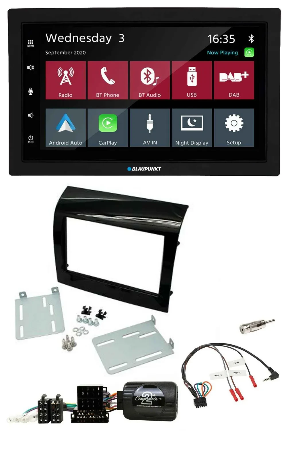 Blaupunkt DAB Bluetooth USB Lenkrad 2DIN Autoradio für Fiat Ducato 2012-2015 Pia