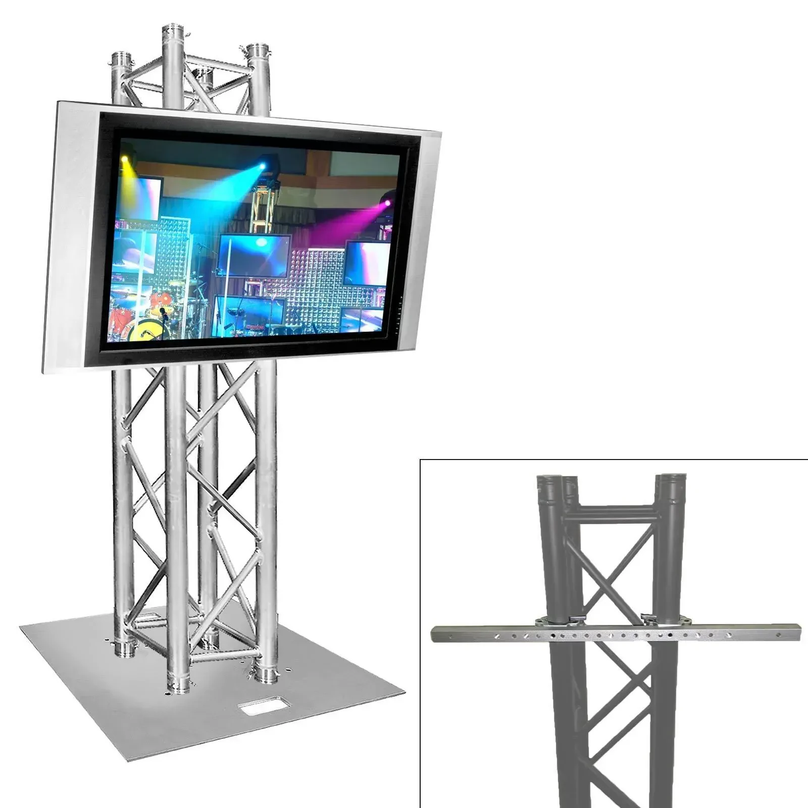 Global Truss 5FT Truss Plasma Stand / Lighting Tower with Aluminum Baseplate