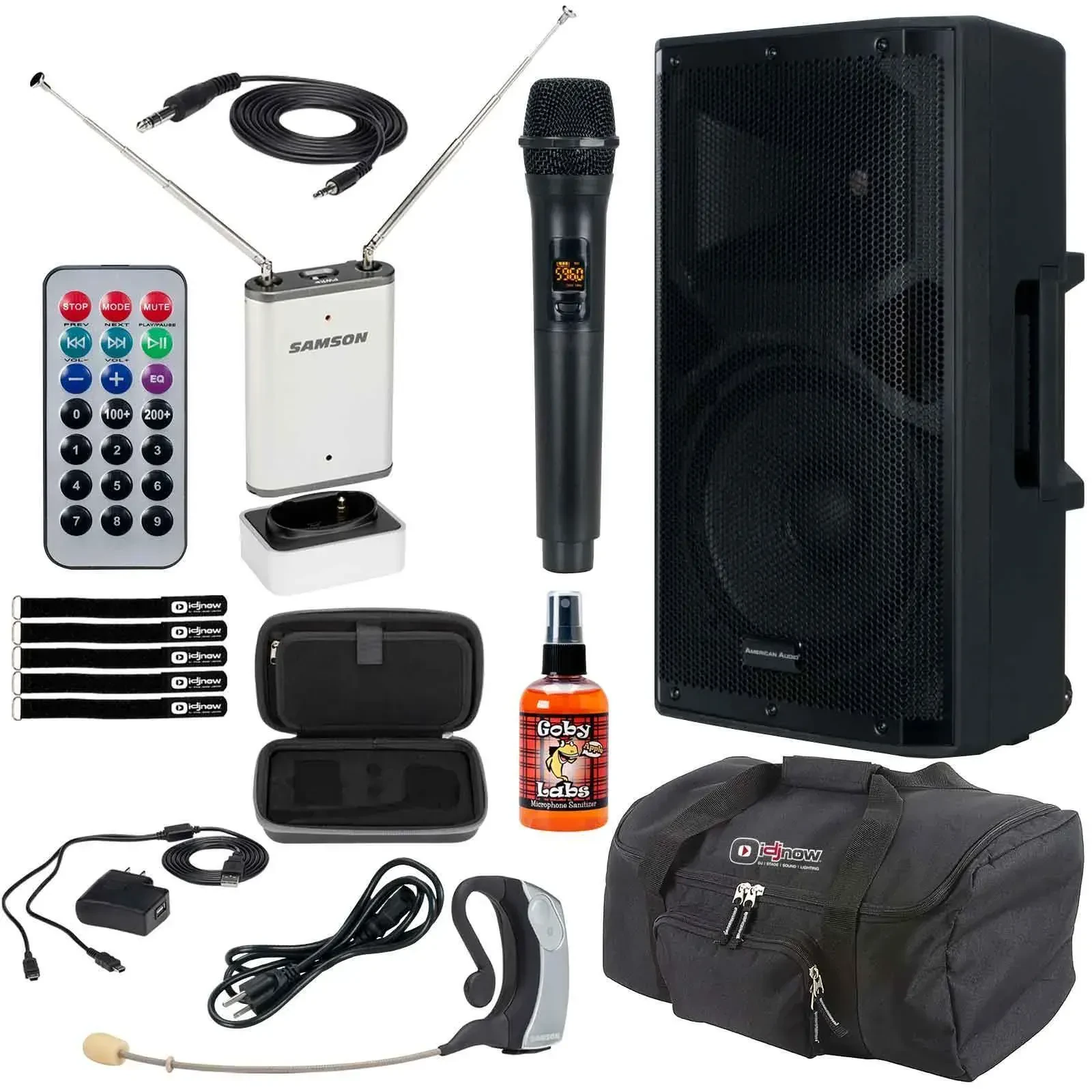 Портативная акустическая система для фитнеса American Audio APX120GOBT-FITNESSPK Bluetooth, аккумулятор, гарнитурный микрофон (набор)