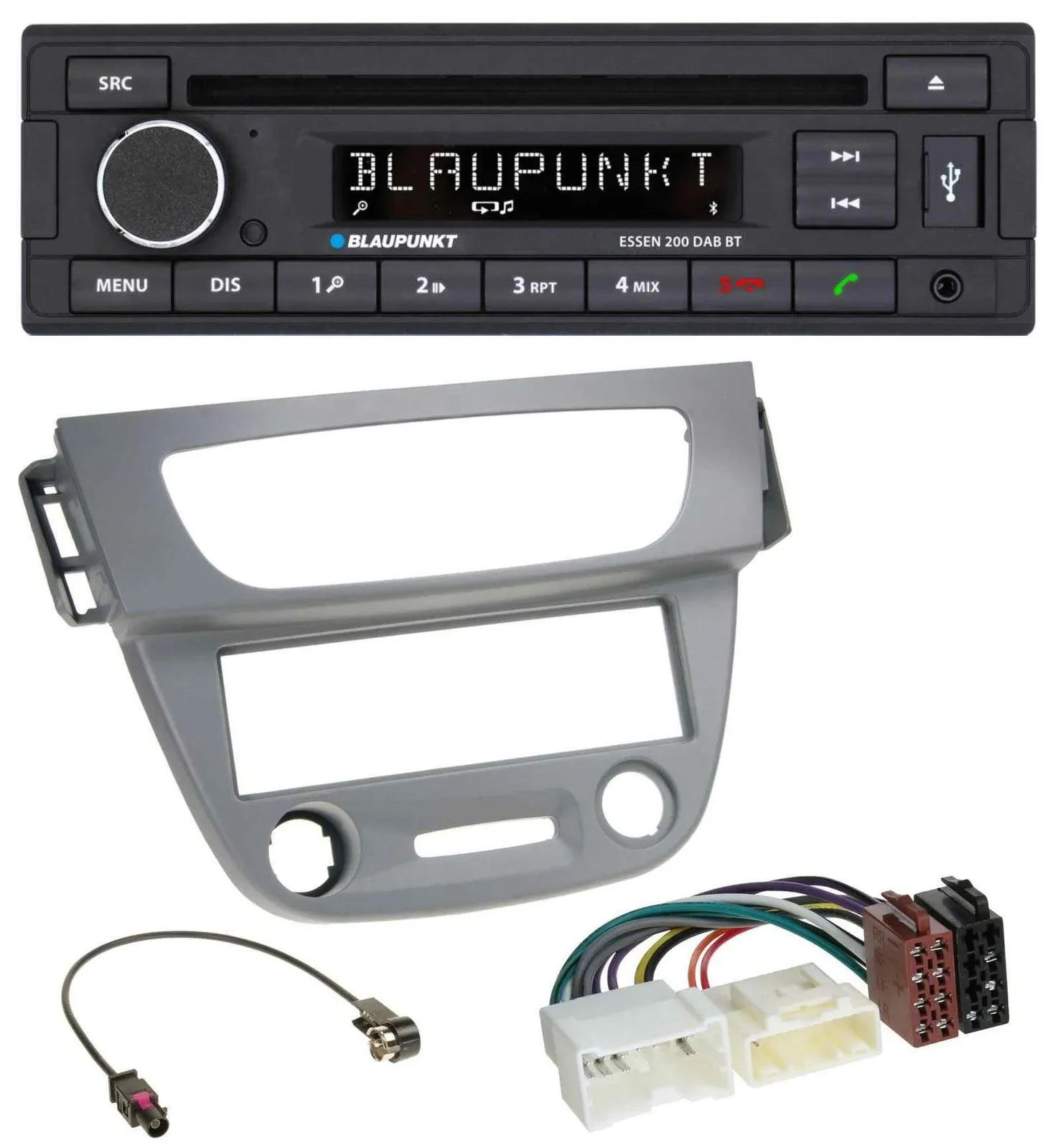 Blaupunkt USB MP3 Bluetooth DAB CD Autoradio für Renault Megane 3 (12-14) - grau