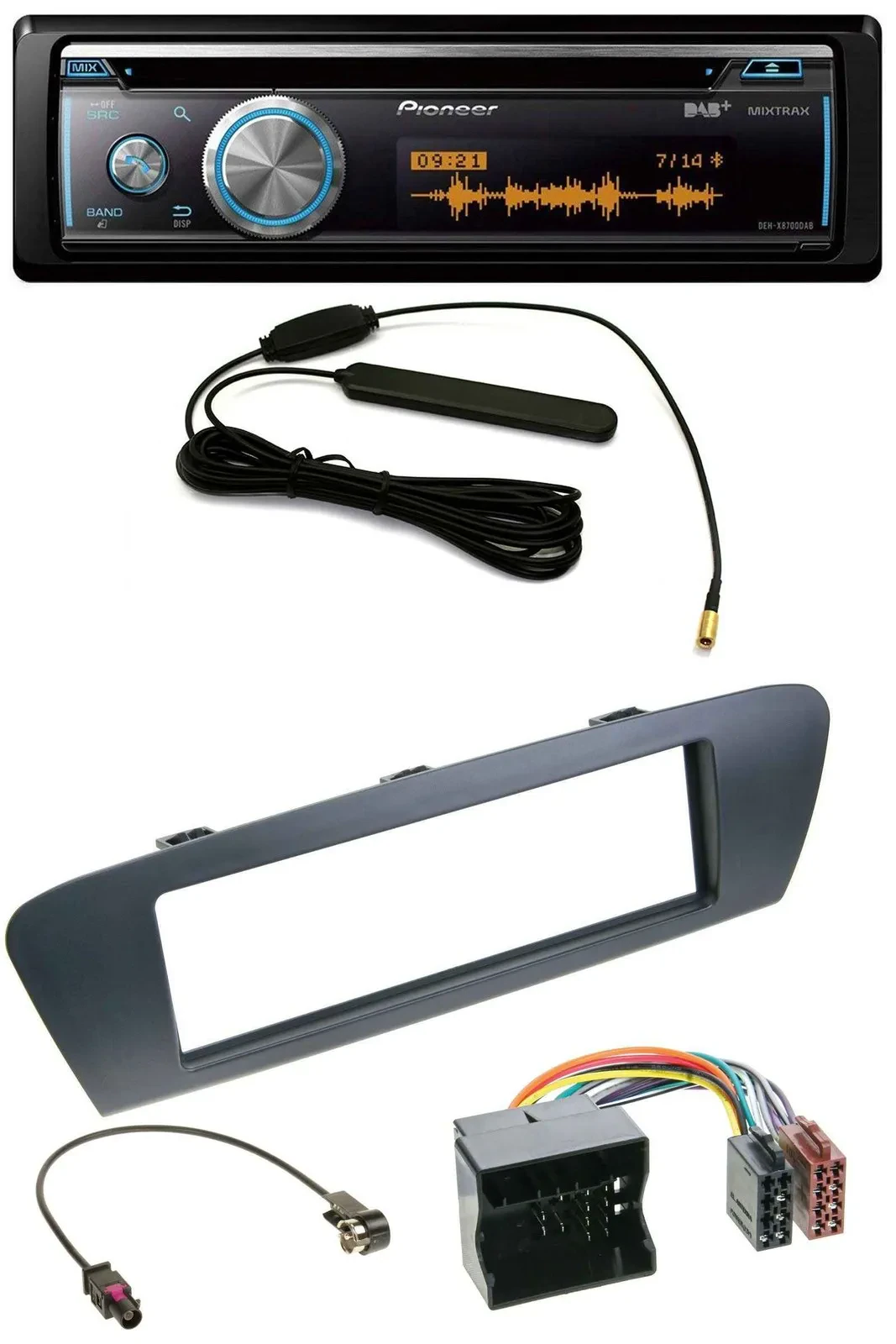 Автомагнитола для Renault Scenic (с 2012) Pioneer CD/USB/Bluetooth/DAB, MP3, серый