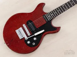 1965 Gibson Melody Maker Vintage Guitar Cherry w/ Maestro Vibrola, Case