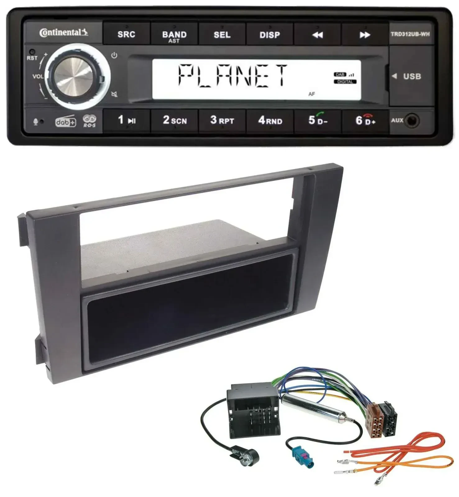 Continental USB 1DIN AUX DAB MP3 Autoradio für Audi A6 01-05 C5 Symphony Quadloc