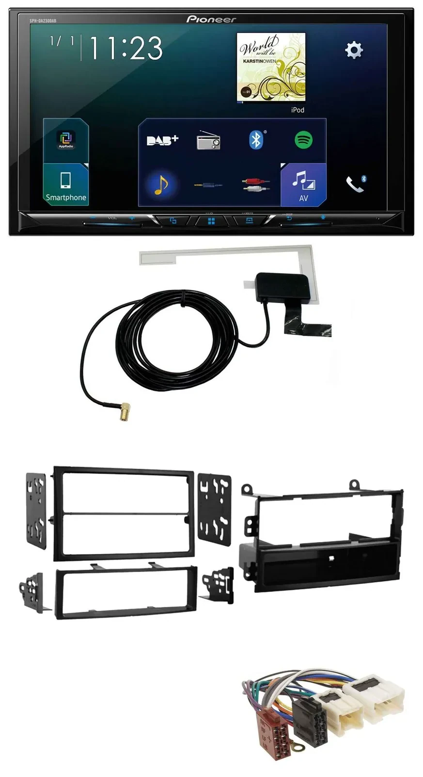 Автомагнитола Pioneer 2DIN DAB USB MP3 Bluetooth для Nissan 350Z Roadster 2002–2005