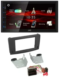 Автомагнитола для Mercedes M‑Class W164 (2005–2011) JVC 2-DIN, USB, Bluetooth, MP3, DAB