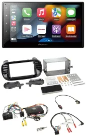Pioneer DAB Bluetooth 2DIN USB Lenkrad Autoradio für Fiat 500 2014-2015 schwarz