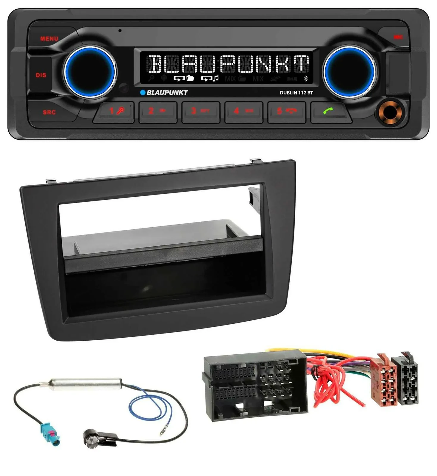 Blaupunkt MP3 Bluetooth USB AUX Autoradio für Alfa Romeo Mito 955 ab 14 schwarz