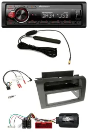 Автомагнитола Pioneer 1DIN, DAB, USB, MP3, совместима с Mazda 3 (2003–2009), поддержка управления с руля