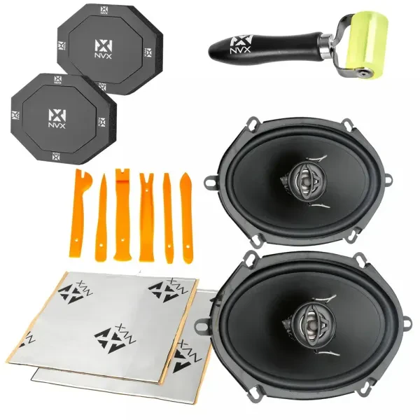 Cerwin-Vega XED57 5x7" 2-Way 4-Ohms Coaxial Speakers + Accessories