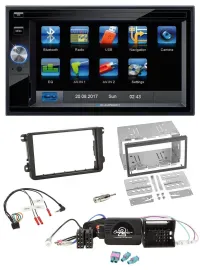 Blaupunkt 2DIN Bluetooth TMC USB Lenkrad SD Navigation für VW Amarok Beetle EOS