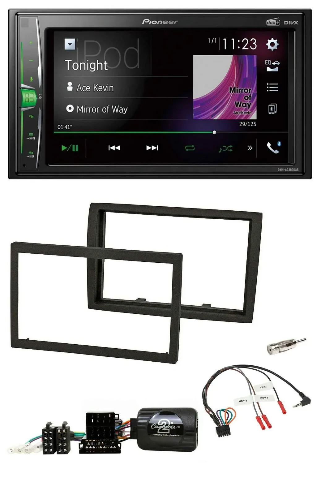 Pioneer 2DIN Lenkrad DAB USB Bluetooth Autoradio für Fiat Ducato