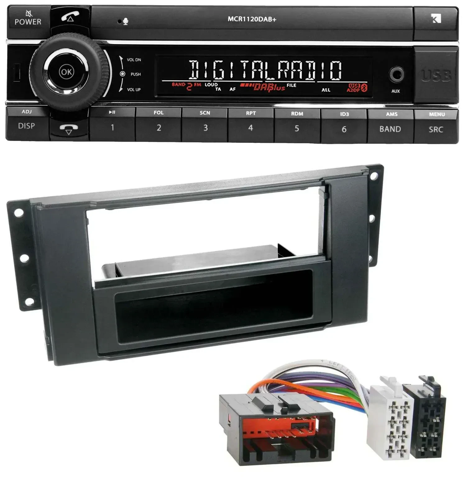 Kienzle Bluetooth MP3 USB DAB Autoradio für Land Rover Freelander 2007-2010