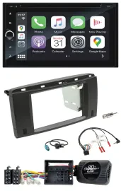 Blaupunkt 2DIN Bluetooth DAB USB DVD Lenkrad Autoradio für Mercedes R-Klasse 200